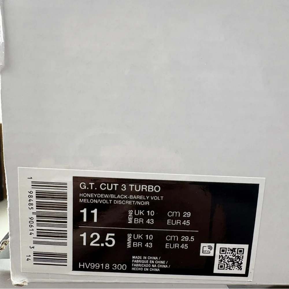 Nike Air Zoom G.T. Cut 3 Turbo Basketball Shoes Honeydew HV9918 300 Men's Sz - Picture 9 of 10